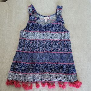 Ella Moss Girls Tank Top With Tassels Size 10